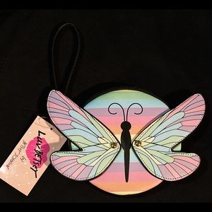 BETSEY JOHNSON Rainbow Butterfly Wristlet
